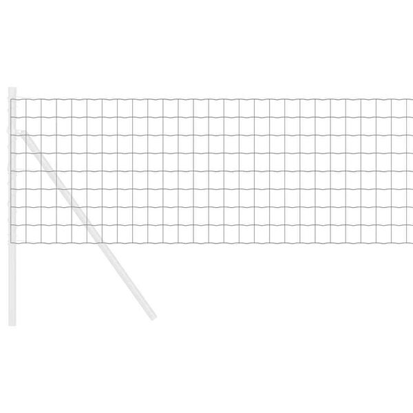 vidaXL Cerca Euro Cinzeto 0.4 x 10 m Ferro revestido de PVC