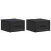 vidaXL Gabinete de Canto Montado na Parede 2 unid. Preto