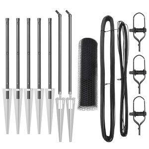 vidaXL Poste de Cerca Cinzento