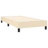 vidaXL Cama com molas/colch&atilde;o 90x190 cm tecido cor creme