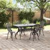 vidaXL Conjunto de Jantar para Jardim 5 pcs Preto Alum&iacute;nio