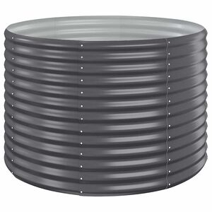 vidaXL Canteiro elevado jardim 100x100x68 a&ccedil;o galvanizado antracite