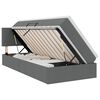 vidaXL Cama com arruma&ccedil;&atilde;o e colch&atilde;o Cinza Escuro 90 x 190 cm Veludo