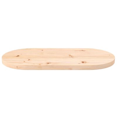 vidaXL Tampo de mesa oval 60x30x2,5 cm madeira de pinho maciça