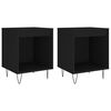 vidaXL Mesas de cabeceira 2pcs 40x35x50 cm derivados de madeira preto