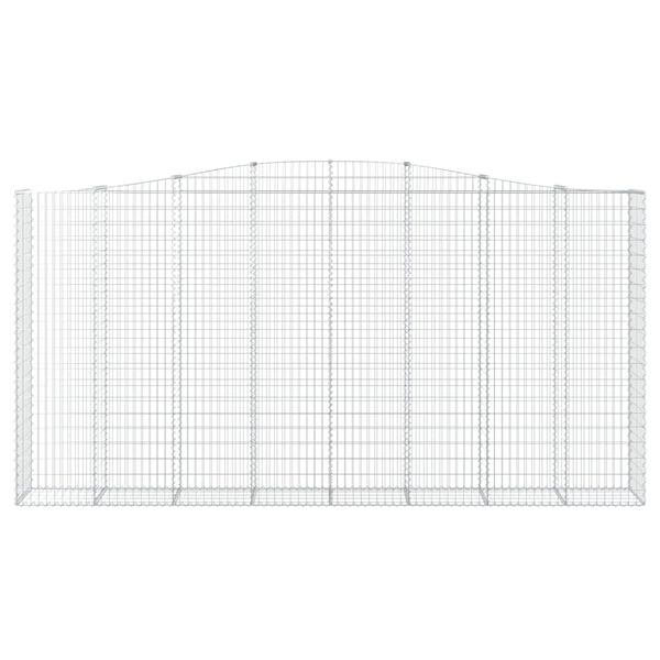 vidaXL Cestos gabião arqueados 7pcs 400x50x200/220cm ferro galvanizado