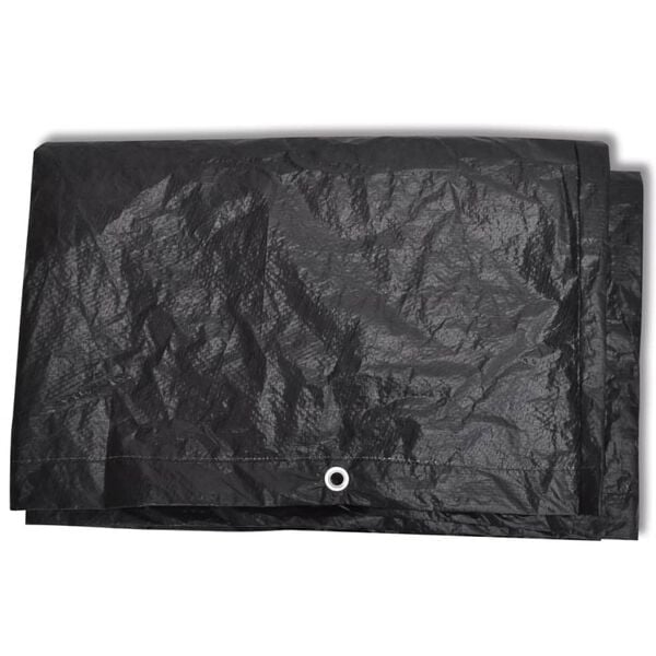 vidaXL Capas para mobiliário de jardim 2 pcs 8 ilhós 200x160x70 cm