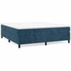 vidaXL Estrutura de cama com molas 160x200 cm veludo azul-escuro