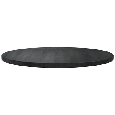 vidaXL Tampo de mesa pinho maciço Ø70x2,5 cm preto