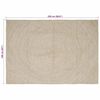vidaXL Tapetes de &aacute;rea Retangular Natural e Branco 160 x 230 cm Juta