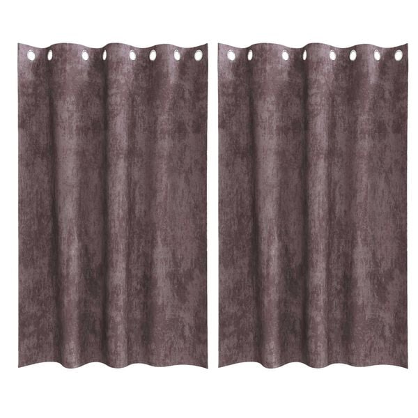 vidaXL Cortinas de Veludo 2 pcs Castanho 175 x 140 cm Veludo