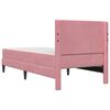 vidaXL Estrutura de cama com colch&atilde;o Rosa 80 x 200 cm Veludo
