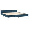 vidaXL Estrutura de cama c/ cabeceira 180x200 cm veludo azul-escuro
