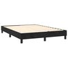 vidaXL Cama box spring c/ colch&atilde;o/LED 140x190 cm veludo preto