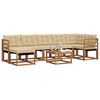 vidaXL Conjunto de Sof&aacute;s para Exterior 8 pcs Natural e Bege