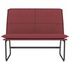 vidaXL Banco 100x75x76 cm couro artificial vermelho tinto