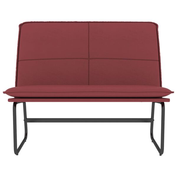 vidaXL Banco 100x75x76 cm couro artificial vermelho tinto