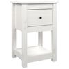 vidaXL Mesa de cabeceira 40x35x61,5 cm madeira de pinho maci&ccedil;a branco