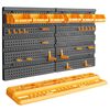 vidaXL Parede para ferramentas 26 suportes ferramentas 646x385 mm PP