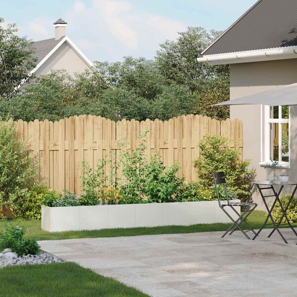 vidaXL Vaso floreira 280x40x40 cm a&ccedil;o laminado a frio branco