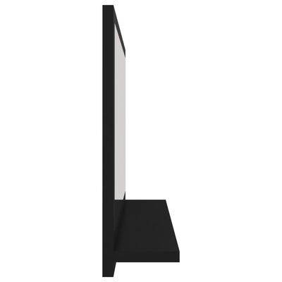 vidaXL Espelho de casa de banho 60x10,5x37 cm contraplacado preto