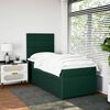 vidaXL Cama com molas/colch&atilde;o 80x200 cm veludo verde-escuro