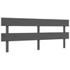 vidaXL Estrutura de cama com cabeceira 200x200 cm madeira maci&ccedil;a cinza