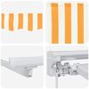 vidaXL Estrutura de Toldo Manual com LEDs Amarelo e Branco 3,5 x 2 m