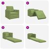 vidaXL Sof&aacute;-Cama 60cm Verde Claro Veludo