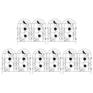 vidaXL Cerca para Jardim Treli&ccedil;a Preto 308,5 x 54,5 x 0,3 cm