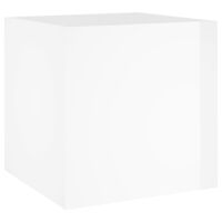vidaXL Vaso/floreira 40x40x40 cm madeira processada branco brilhante