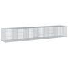 vidaXL Cesto gabi&atilde;o com cobertura 600x100x100 cm ferro galvanizado