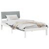 vidaXL Estrutura da cama Branco e cinza claro 90 x 190 cm