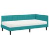 vidaXL Estrutura de Cama de Canto com Colch&atilde;o Turquesa 90 x 190 cm
