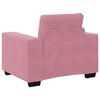 vidaXL Conjunto de Sof&aacute;s 3 pcs Rosa 221 x 80 x 80 cm Veludo
