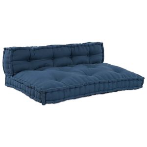 vidaXL Travesseiro para Sof&aacute; Pallet 2 unid. Tecido &Iacute;ndigo