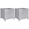 vidaXL Vaso/floreira de jardim 2 pcs 40x40x40 cm a&ccedil;o galvanizado