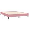 vidaXL Cama box spring com colch&atilde;o 160x210 cm veludo rosa