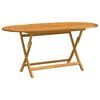 vidaXL Mesa de jardim dobr&aacute;vel 160x85x75 cm madeira eucalipto maci&ccedil;a