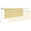 vidaXL Toldo retr&aacute;til manual com estore 3x2,5 m amarelo e branco