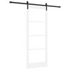 vidaXL Porta Deslizante ORKDAL Branco e Preto 83 x 211 cm