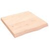 vidaXL Tampo de mesa 60x60x(2-6) cm carvalho maci&ccedil;o n&atilde;o tratado