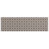 vidaXL Tapete de Cozinha Diamantes cinzentos e brancos 150 x 45 cm