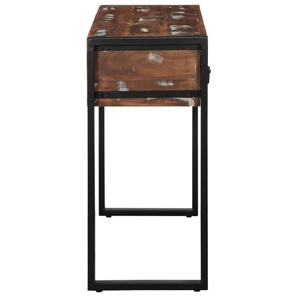 vidaXL Mesa consola multicor 100x35x75 cm madeira maci&ccedil;a recuperada