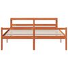 vidaXL Estrutura da Cama 2 pcs Marrom Cera Madeira de Pinho S&oacute;lido