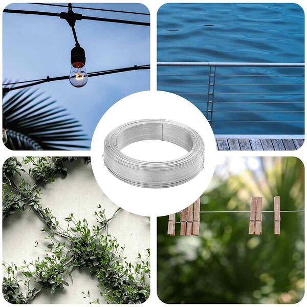 vidaXL Arame para prender cerca 250 m 3,8 mm a&ccedil;o