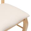 vidaXL Cadeiras de jantar com almofad&otilde;es 2 pcs madeira maci&ccedil;a natural