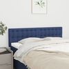 vidaXL Cabeceira de cama 2 pcs tecido 72x5x78/88 cm azul