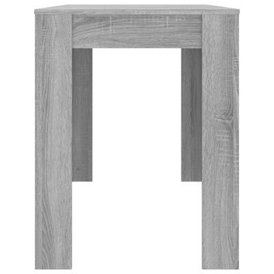 vidaXL Mesa de jantar 120x60x76 cm derivados de madeira cinza sonoma