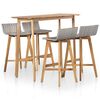 vidaXL 5 pcs conjunto de jantar exterior madeira ac&aacute;cia maci&ccedil;a